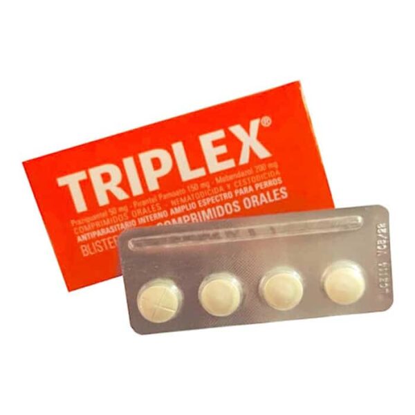 TRIPLEX ANTIPARASITARIO INTERNO PERROS BLISTER CON 4 COMPRIMIDOS